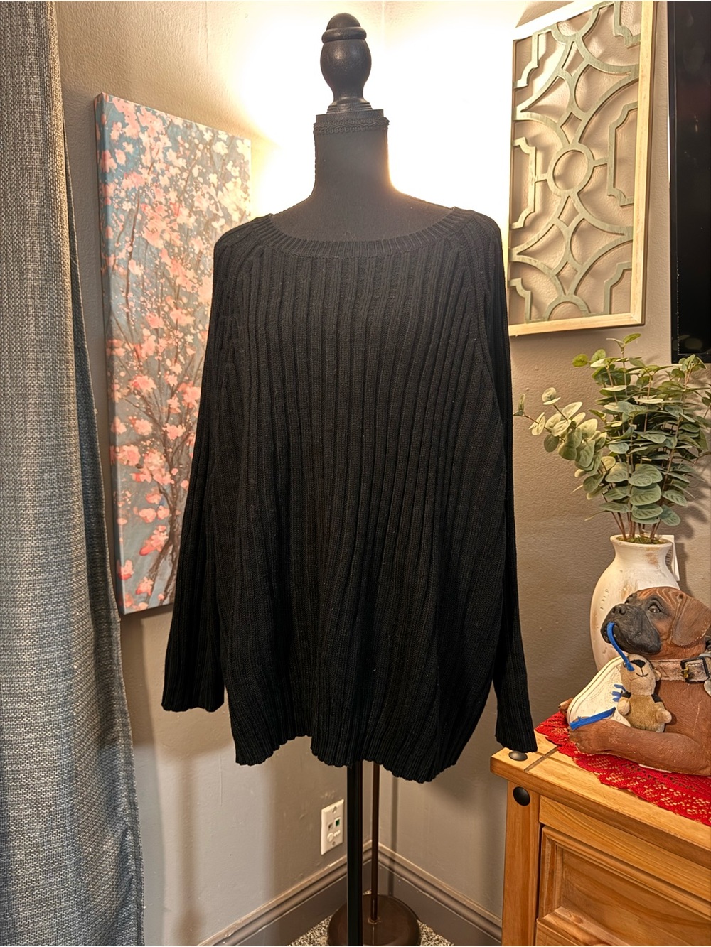 Nasty Gal Black Ribbed Sweater With Cutouts